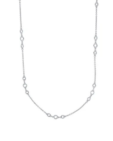 18CT W/G DIA BTM 3-7-3pt/45cm